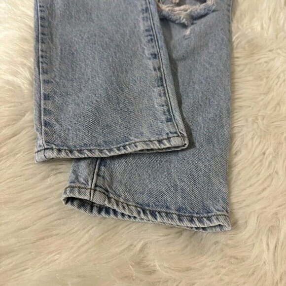 Pacsun Mom Jeans Pants Straight High Rise Light Denim Distressed Streetwear 27 - Picture 3 of 6